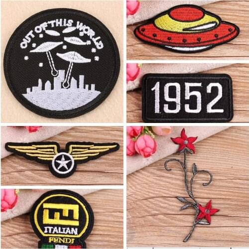 Hot Sale Punk Patches number Patch Dandelion Patches Clothing Child clothes The Flying ball Badge Ironing Airship Stickers