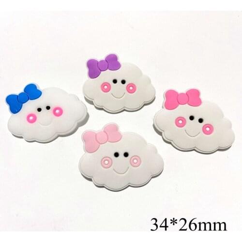 20Pcs/lots Cute Cloud Flat Back Resin Accessories for Jewelry Making DIY Phone Shell Crafts Ornament