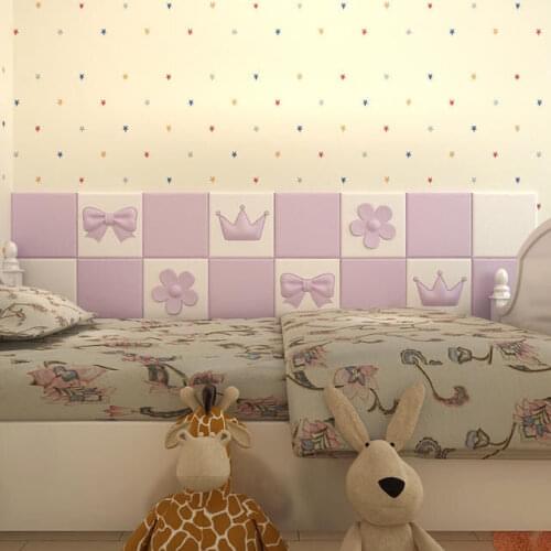 Soft Pack Headboards Bed Self-adhesive Wall Stickers Tatami Anticollision Wall Decoration Wall Bedside Art Head Board Kids Room