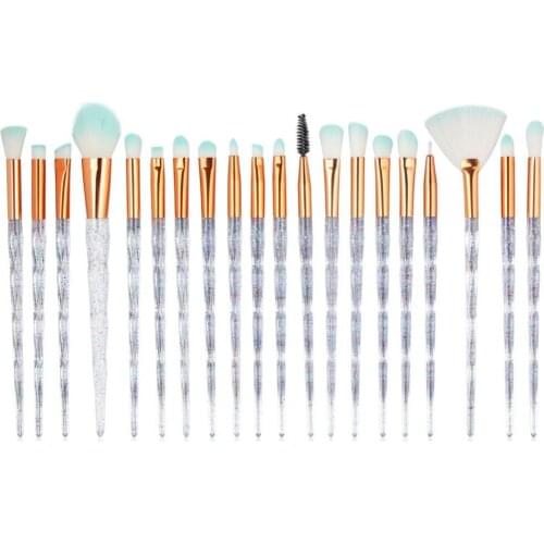 7/20/21Pcs Diamond Makeup Brushes Set Powder Foundation Eye Shadow Blush Blending Cosmetics Beauty Make Up Brush Tool #281922