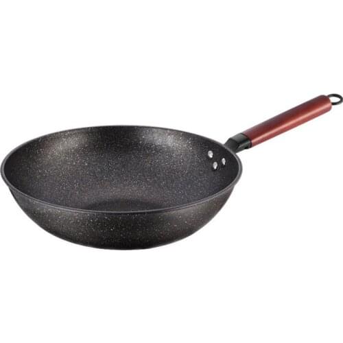 Maifan stone pot set wok soup pot frying pan three-piece set of 100