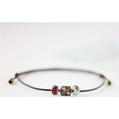 National Wind Restoring Ancient Ways Is The High Temperature Glaze Ceramic Handmade Trinkets Womens Fashion Bracelets #1737