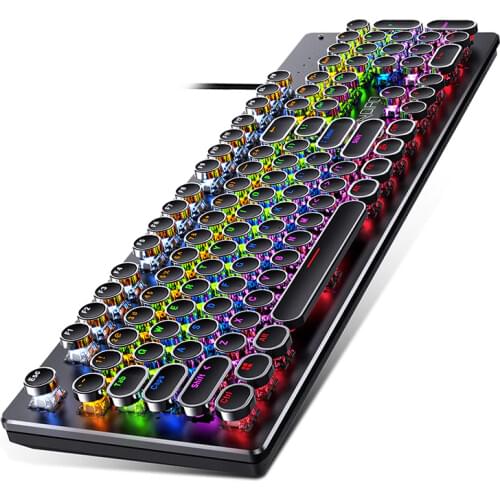 Real mechanical keyboard for tablet PCs with 104 keys, switchable axis gaming, green axis gaming punk