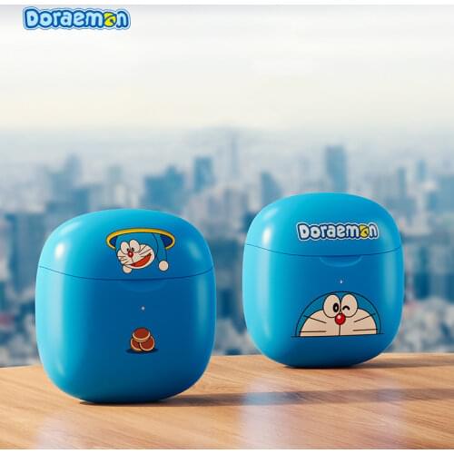 New ROCK Doraemon Dorayaki True wireless Bluetooth headphones TWS stereo sport earphone earbuds for mobile phone game