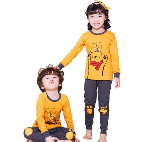 Autumn Winter Cotton Boys Sleepwear Kids Pyjamas Children Baby Girls Pajamas Cartoon Clothes Suits Nightwear Pijama Infantil