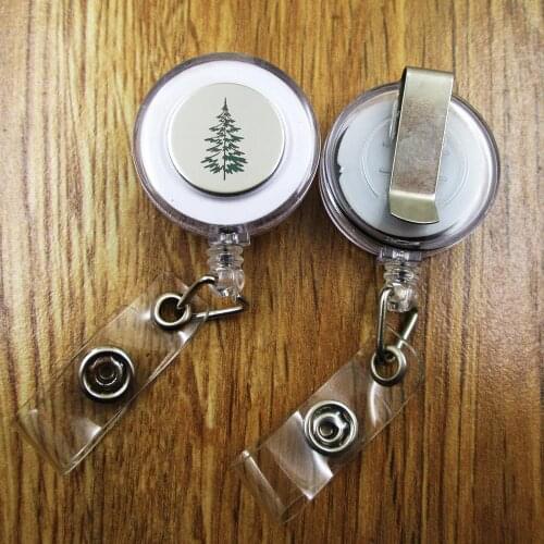 Pinetree ID Badge Reel gift for him/her friend family retractable recoil id badge holder work fun