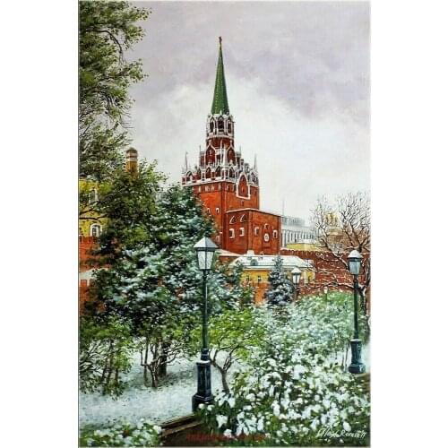 Needlework for embroidery DIY DMC High Quality - Counted Cross Stitch Kits 14 ct Oil painting - View of the Kremlin