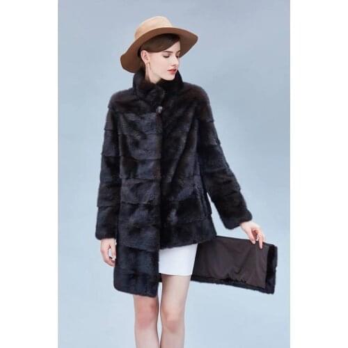 Mink Fur Coat Womens Natural Fur Coat Real Mink Fur Coat Womens Genuine Fur Coat Long Ladies Winter Wear XL