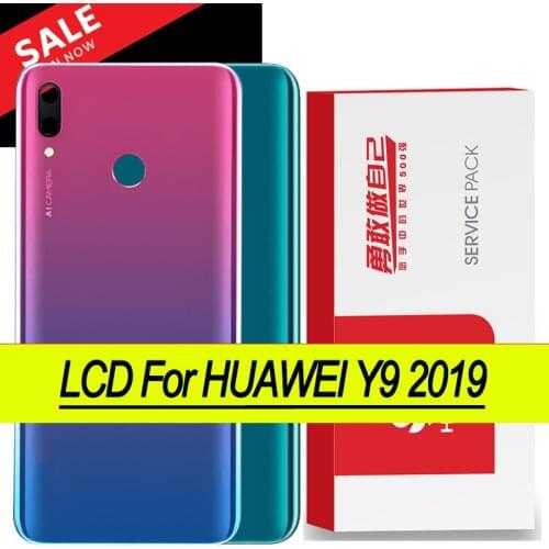 100% Original for Huawei Y9 2019 Back Battery Cover Housing Door Panel Case Battery Cover with Camera Lens