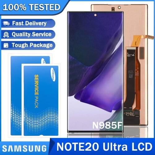 100% Original Dynamic AMOLED LCD Display Touch Screen Digitizer for Samsung Galaxy NOTE 20 Ultra N985 N985F Repair Parts