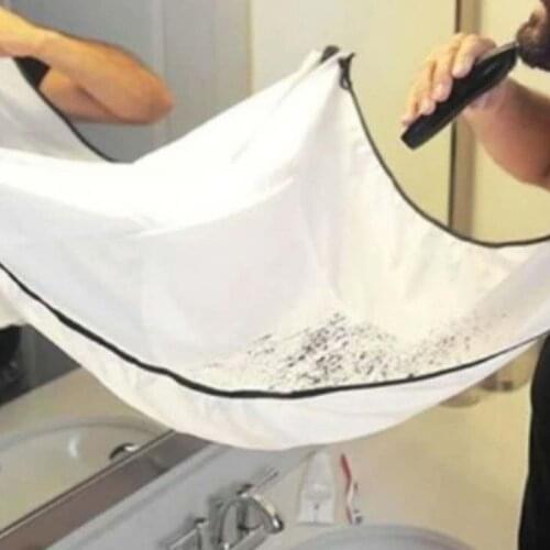 120x80cm Man Bathroom Apron Black Beard Apron Hair Shave Apron for Man Waterproof Floral Cloth Household Cleaning Protecter
