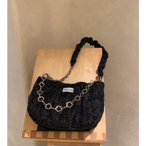 2021 INS Fashion Women Alligator Pattern Small Shoulder Bags Soft PU Leather Underarm Bags Bolsa Female Thick Chain Baguette Bag