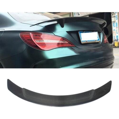 FOR Benz CLA W117 RT Style Real Carbon Fiber Accessory Spoiler CLA180 CLA200 2013-2021 Car Trunk Rear Wings Lip Tail FIN