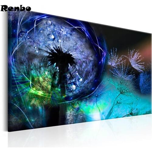 DIY 5D full square round Diamond painting Dandelion Water drops Modern Decor 3D embroidery beads cross stitch Rhinestone mosaic