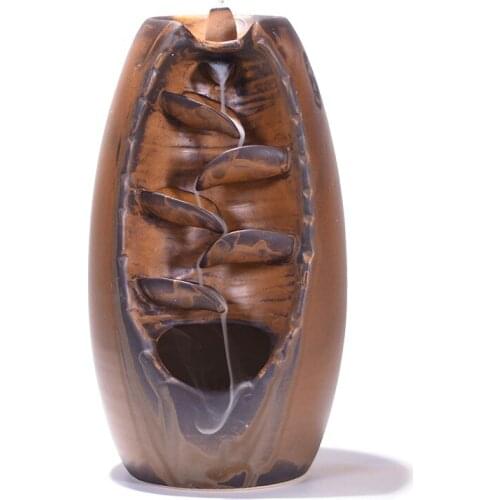 Waterfall Backflow Incense Burner incense Burner Holder Incense Stick Holder Aroma Burner Ceramic Home Decor I Smoke Fountain