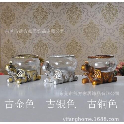 Europe home planted tank aquarium turtle tank elephant living room knick knacks study new home decorations