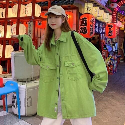 Jacket Jeans Women Plus Size Denim Coat Fall Autumn Korean Style Designer Single Breasted Solid Pockets Fashion Jeans Jacket