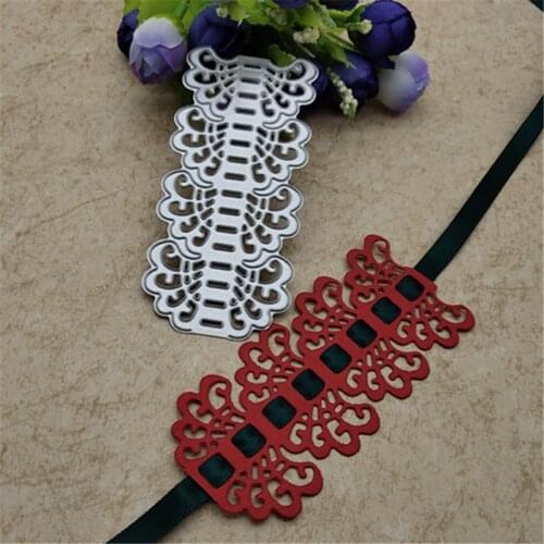 Lace Flower Edge Border Metal Cutting Dies Stencils For Card Making Decorative Embossing Suit Paper Cards Stamp DIY