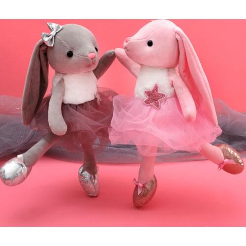 Cute Ballet Stuffed Bunny Plush Toys Children Long Ears Bunny Plush Doll Appease Stuffed Toys Baby Toys For Sleeping