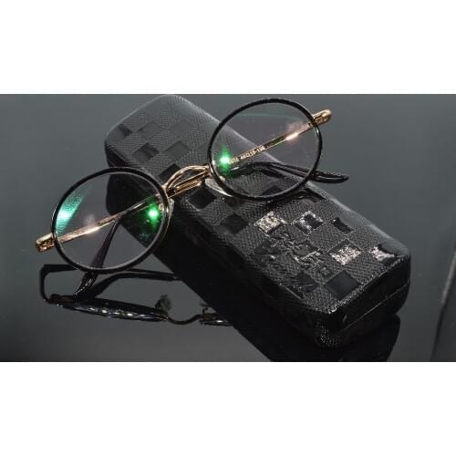 Gafas De Lectura Retro round golden frame 50S senators Men Women Reading Glasses + Case +1 +1.5 +2 +2.5 +3 +3.5 +4.0