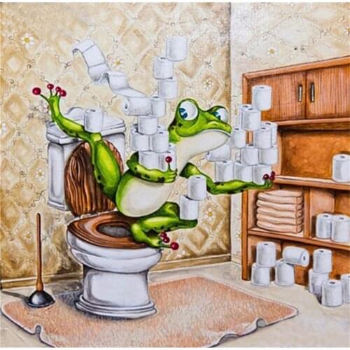 Animal Frog DIY 11CT Cross Stitch Embroidery Kits Craft Needlework Set Cotton Thread Printed Canvas Home Dropshipping