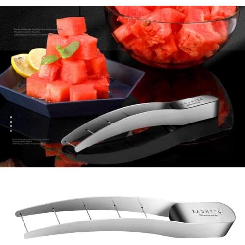 Wholesale Stainless Steel Watermelon Cutter Watermelon Slicer Cutters Fruits Cake Cutting Serving Tool Corer Fruit Spoons Tools