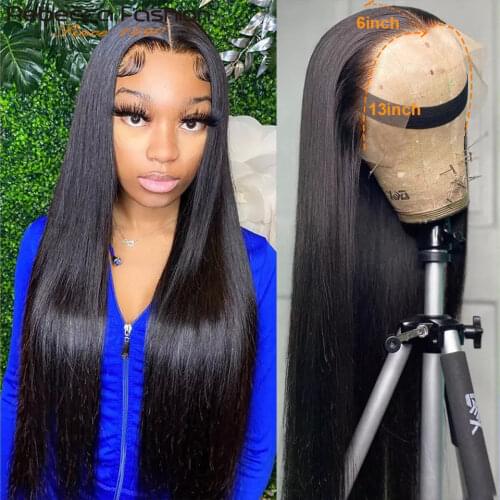 Rebecca Straight 360 Lace Frontal Wig Human Hair Part lace Closure Wigs Pre Plucked Brazilian Straight human Hair Lace Front Wig