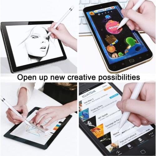 Portable Capacitive Pencil Micro USB Charging Touch Screen Stylus Pen for iPhone iPad iOS Android Phone Windows System Tablet