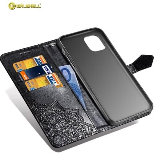 Women like Luxury flower mandala phone leather case strap for iPhone 11