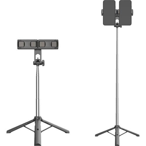 Selfie Stick Standing Gimbal for Smartphone Stainless Steel Shutter Remote Extendable Bluetooth-compatible Remote with Stand