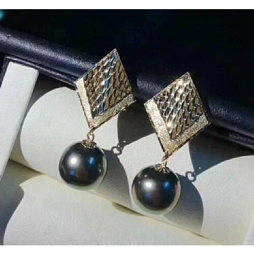 MADALENA SARARA Saltwater Pearl 18K Gold earrings Korean Trendy Tahiti Akoya Pearl Earrings
