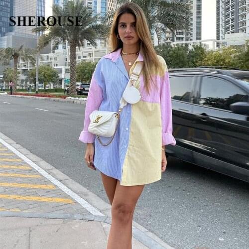 Женские рубашки в полоску Sherouse China At AliExpress