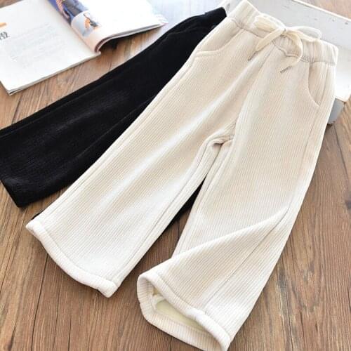 Baby Boys Girls Pants Fashion High Waisted Casual Baby Girls Long Pants For Baby Casual Trousers Boys Girls Clothes 4-14 Years