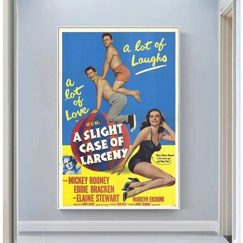 V0893 A Slight Case of Larceny Vintage Classic Movie Wall Silk Cloth HD Poster Art Home Decoration Gift