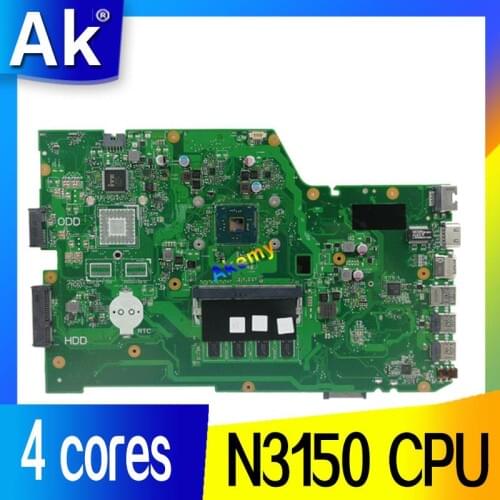 X751SA 4 cores N3150 CPU 4GB RAM Laptop motherboard For Asus X751S X751SJ X751SV mainboard Tested Working free shipping