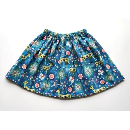 Deer Blue New year Christmas Spring Fall Kids Girl Skirt Cotton Girls Skirts Princess Fashion Children Clothing Baby Clothes