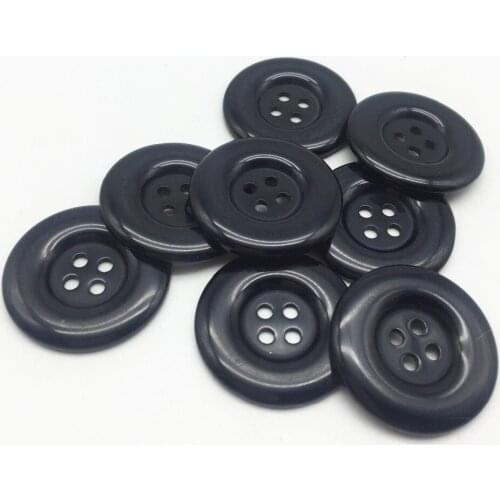 100pcs Black 25mm Resin Buttons Shirt 4 Holes Sewing Round Buttton Cardmaking Scrapbooking Embellishments 4 Holes Accessories