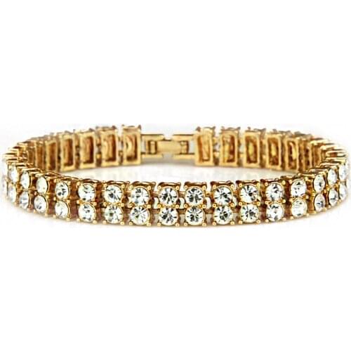 020 Quick Sale 2-row Mens Exaggerated Bracelet Bracelet All Water Nightclub Bracelet