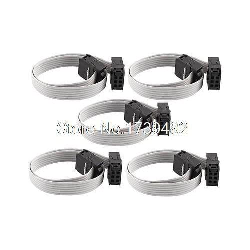 5 Pcs 20cm IDC 6 Pin Hard Drive Extension Wire Flat Ribbon Cable for Motherboard
