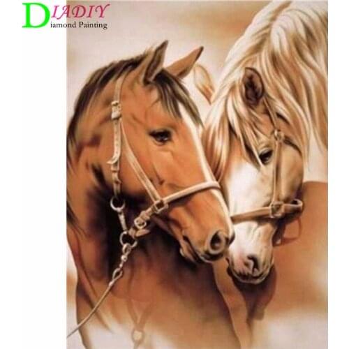 Diamond Embroidery Anmial Cross Stitch DIY Diamond Painting Horse Diamond Mosaic Rhinestones Home Decor