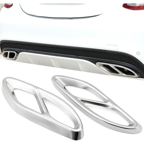 Car Accessory, Exhaust Cover Trim Car-styling For Mercedes Benz GLC A B C E Class W205 Coupe W213 W176 W246 2016-2017