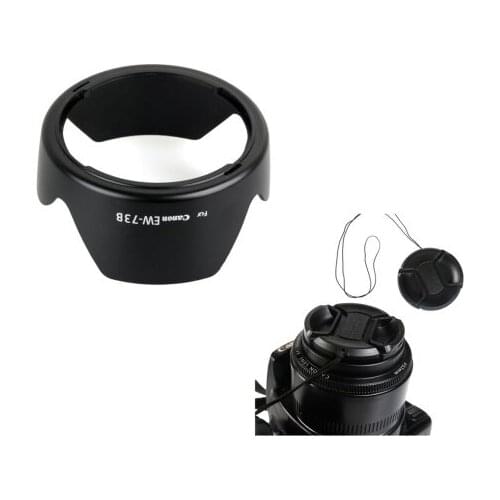 EW-73B 67mm Lens Hood + 67MM Lens cap forCANON 650D 550D 600D 60D 700D 18-135 17-85 mm Lens