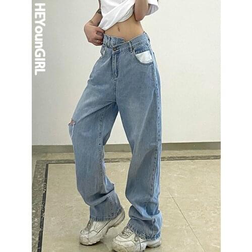 Женские рваные джинсы Heyoungirl China At AliExpress