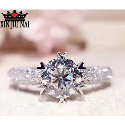 925 sterling silver personalized platinum wedding diamond ring custom made rings for women natural stone jewelry moissanite ring