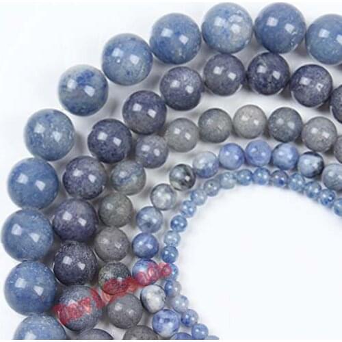 Factory price Natural Stone Blue Aventurine Round Beads 16" Strand 6 8 10 12MM Pick Size For Jewelry Making