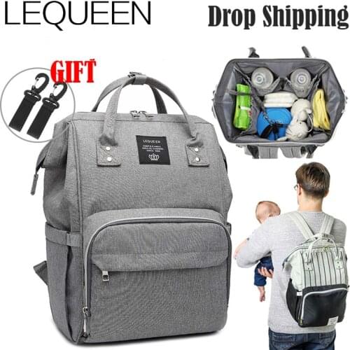 Lequeen Baby Bags Stroller Bag for Mommy with Hooks Baby Diaper Organizer Backpack Bebe Changing Bag Large Maternity Mummy Bag