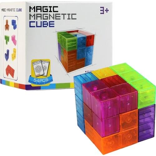 Magnetic Blocks Speed Puzzle Cube DIY 3x3x3 Yongjun Cubes Brain Test Educational Learning Toys For Kid Building Block Cubos