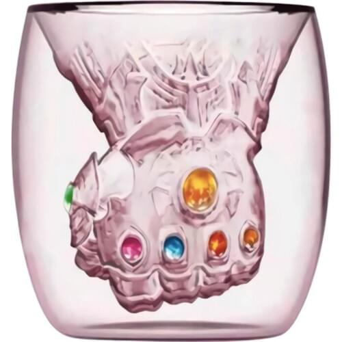 Big Capacity Brief Transparent Glass Water Bottle Morning Milk Coffee Tea Cup Cute Kids Double Layer House Bottles Flask