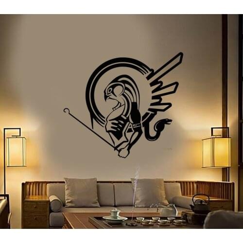 Solid Wall Stickers Ancient Egypt God Of Sun Ra Symbol Vinyl Sticker Wallpaper Bedroom Decal Wall Ornament Living Room D546
