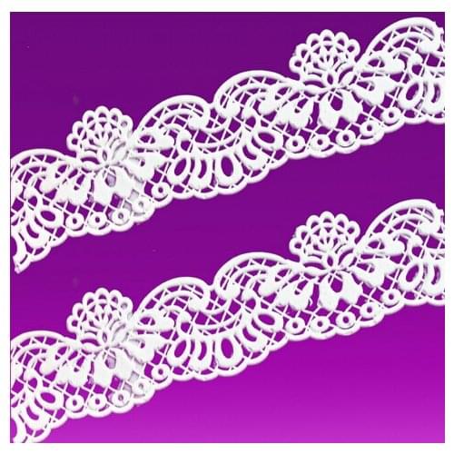 Wholesale L003 Floral sugar lace mat sugar craft mold Wedding Cake Decoration flower lace edge stencil